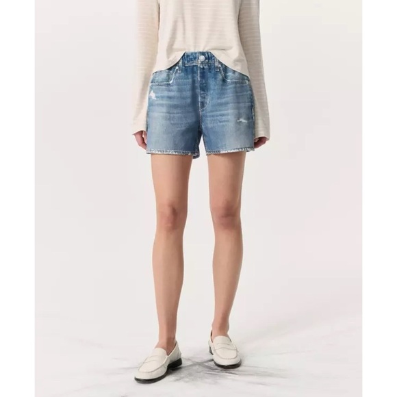 NWT Rag & Bone Miramar Cotton Walking Jean Shorts Blue Small - Picture 13 of 13